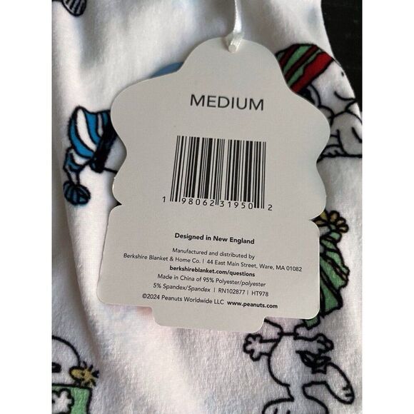 Peanuts Christmas SNOOPY Winter FLEECE Lounge Pajama PJ Pants Women’s Sz M NEW - Picture 4 of 10